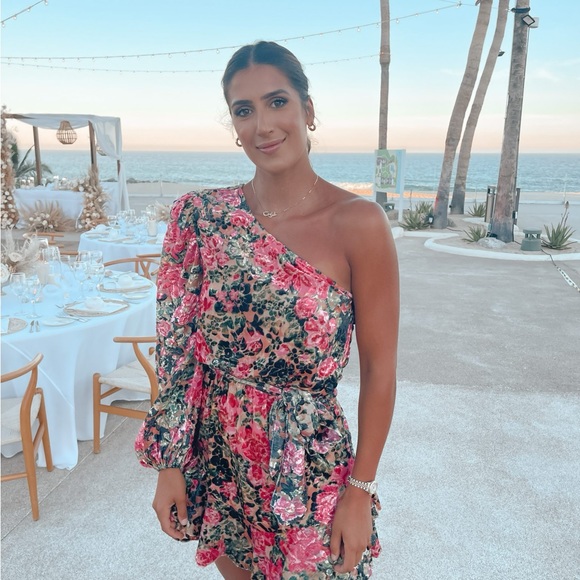 HEMANT& NANDITA- Kilim One Shoulder Short Dress - Picture 3 of 13